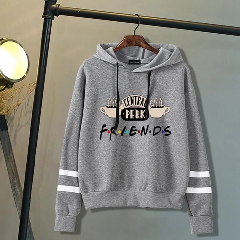 Women's Friends TV Show Hoodie – Cute Coffee Print Sweatshirt