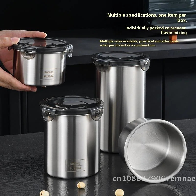 Stainless Steel Airtight Storage Jar