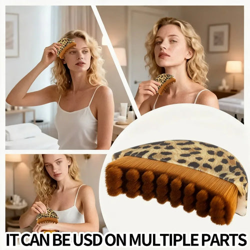 Ergonomic Facial Massage Brush – Dry Brush for Face & Jawline