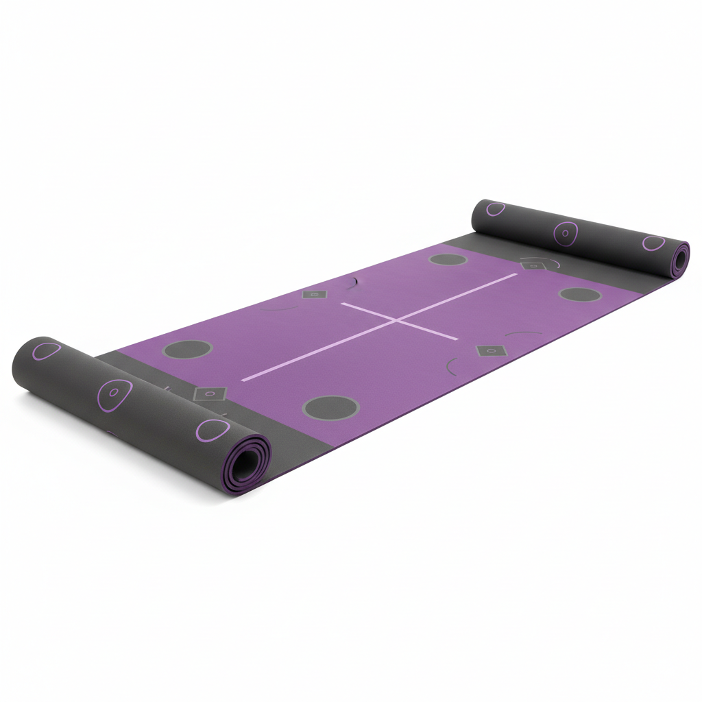 Yoga Mat with Alignment Lines